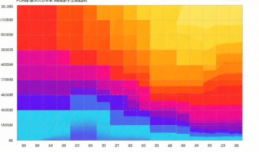 一张展示PC蛋蛋大小分布规律的热力图，色块区分不同数值区间的频率